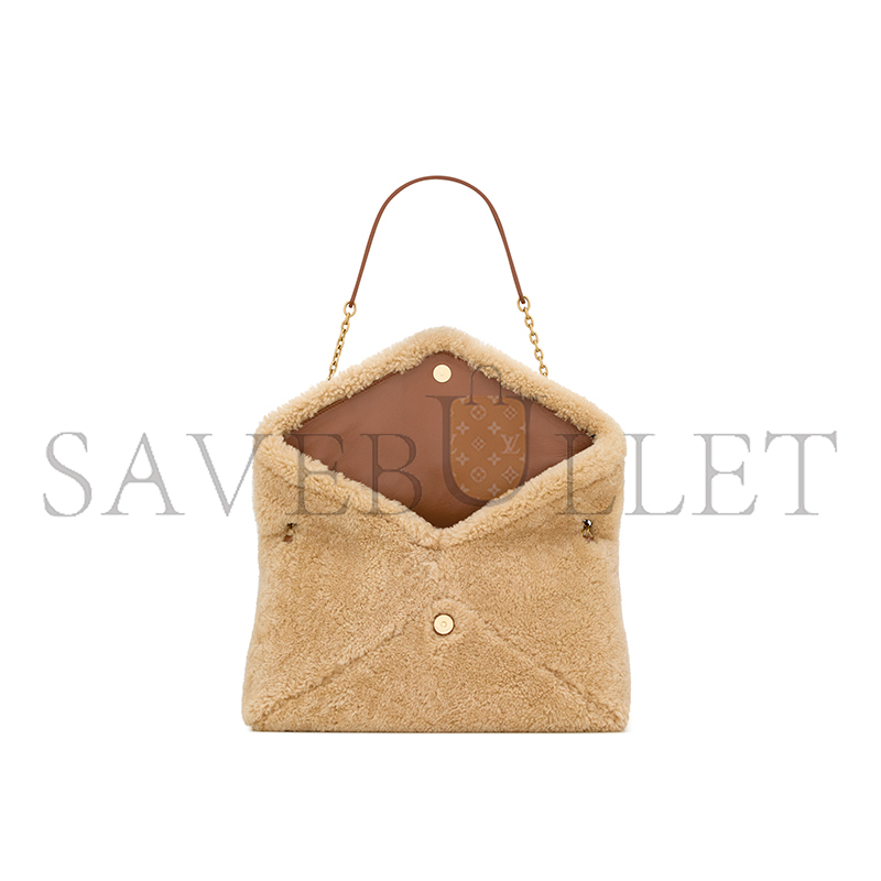 YSL CASSANDRE LARGE POUCH ON CHAIN IN SHEARLING 8536110T84W9210 (29.5*18*5cm)
